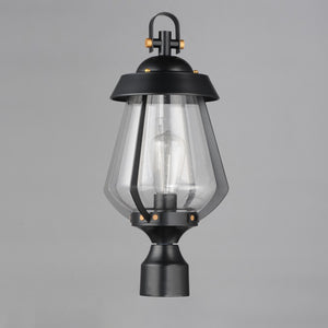 Maxim - 30629CDBKAB - One Light Outdoor Pier/Post Mount - Mariner - Black / Antique Brass