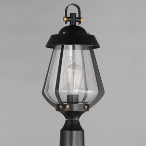 Maxim - 30629CDBKAB - One Light Outdoor Pier/Post Mount - Mariner - Black / Antique Brass