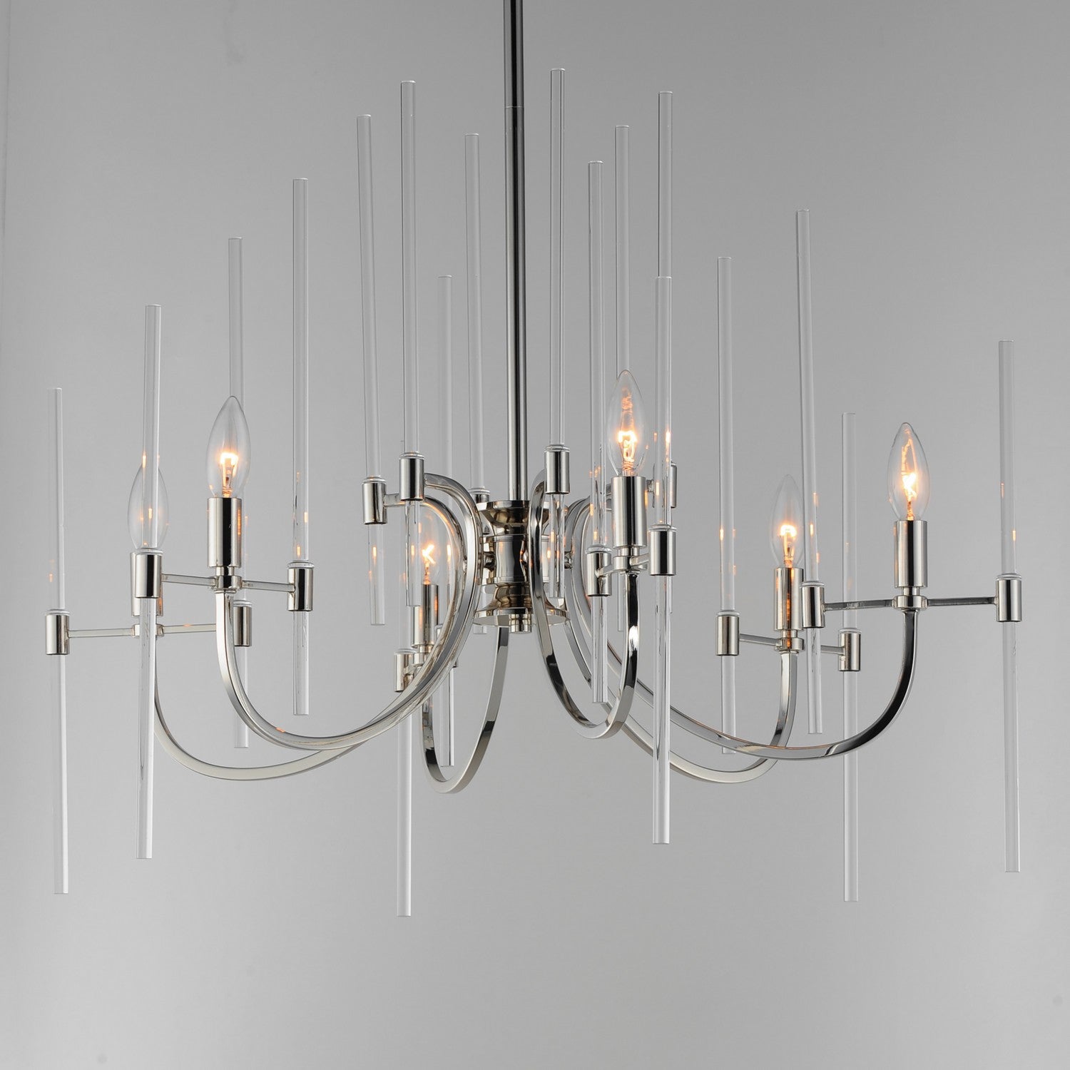 Maxim - 38407CLPN - Six Light Chandelier - Divine - Polished Nickel