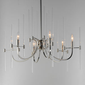 Maxim - 38407CLPN - Six Light Chandelier - Divine - Polished Nickel