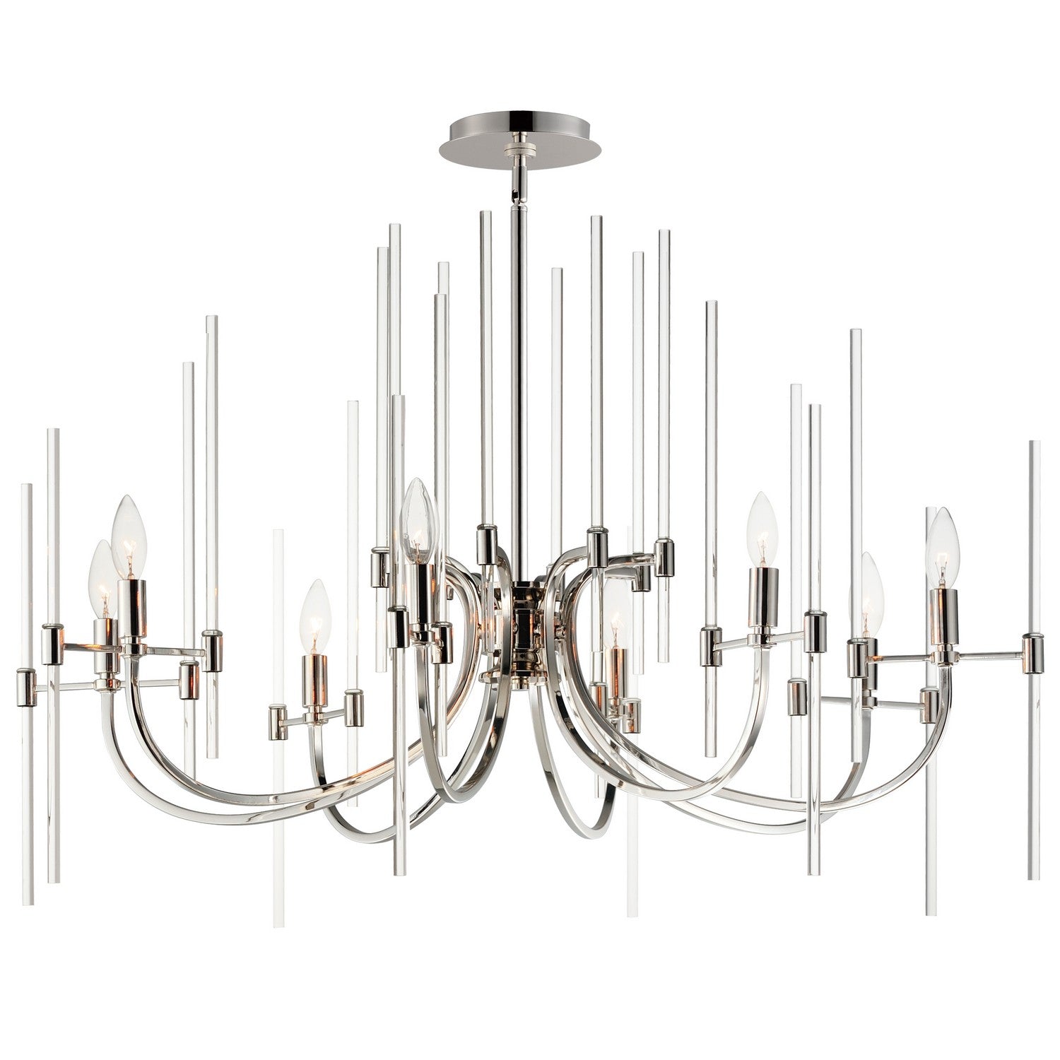 Maxim - 38408CLPN - Eight Light Chandelier - Divine - Polished Nickel