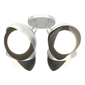 Hubbardton Forge - 121376-SKT-82-10-GG0711 - Four Light Semi-Flush Mount - Brooklyn - Vintage Platinum