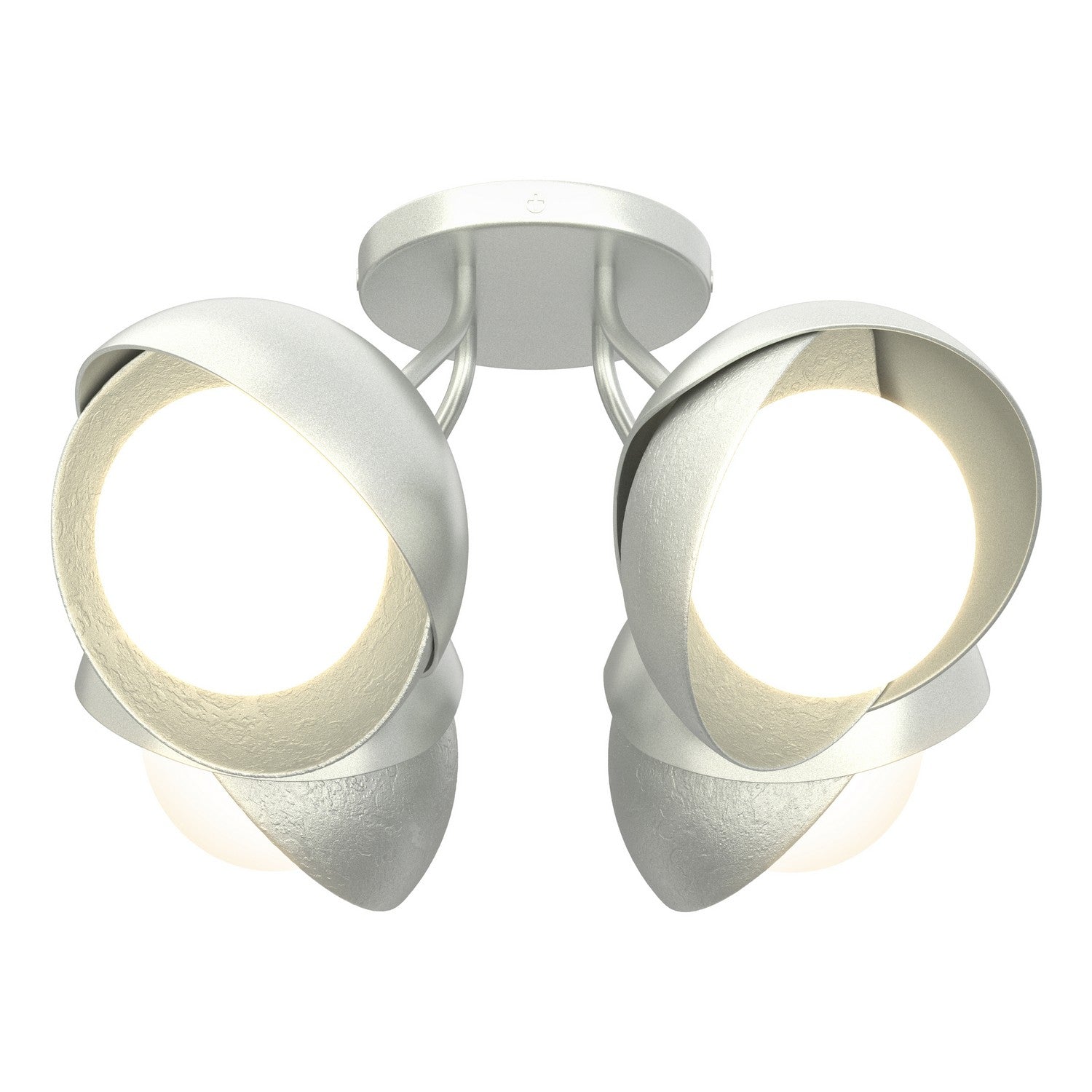 Hubbardton Forge - 121376-SKT-82-82-GG0711 - Four Light Semi-Flush Mount - Brooklyn - Vintage Platinum