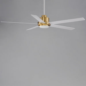 Maxim - 88826WTNAB - 60"Ceiling Fan - Daisy - Natural Aged Brass