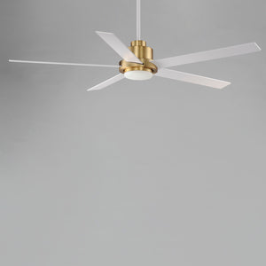 Maxim - 88826WTNAB - 60"Ceiling Fan - Daisy - Natural Aged Brass