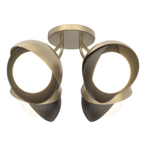 Hubbardton Forge - 121376-SKT-84-14-GG0711 - Four Light Semi-Flush Mount - Brooklyn - Soft Gold