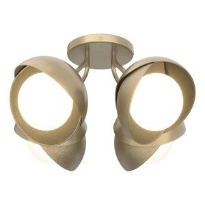 Hubbardton Forge - 121376-SKT-84-84-GG0711 - Four Light Semi-Flush Mount - Brooklyn - Soft Gold
