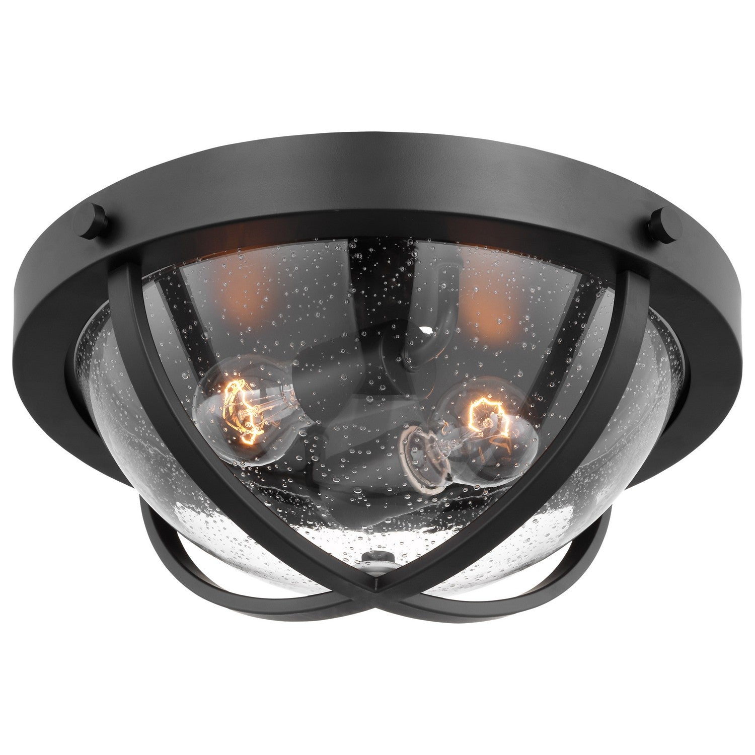 Nuvo Lighting - 60-7672 - Two Light Flush Mount - Lincoln - Matte Black