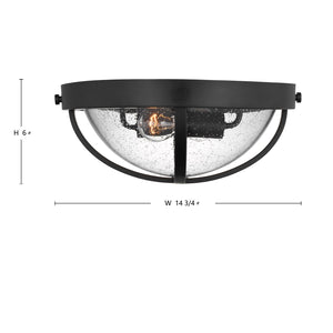 Nuvo Lighting - 60-7672 - Two Light Flush Mount - Lincoln - Matte Black