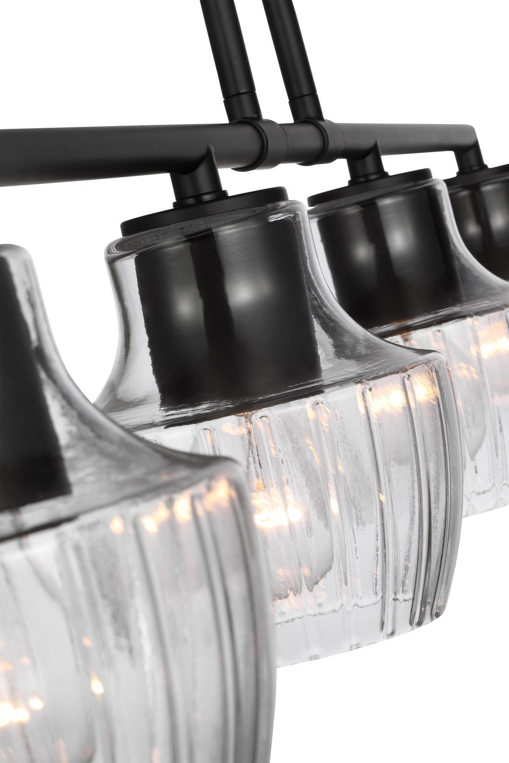 Nuvo Lighting - 60-7704 - Four Light Island Pendant - Destin - Black / Silver Accents