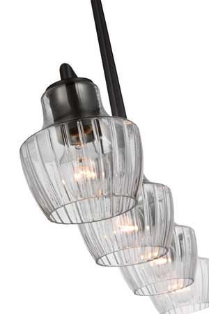 Nuvo Lighting - 60-7704 - Four Light Island Pendant - Destin - Black / Silver Accents