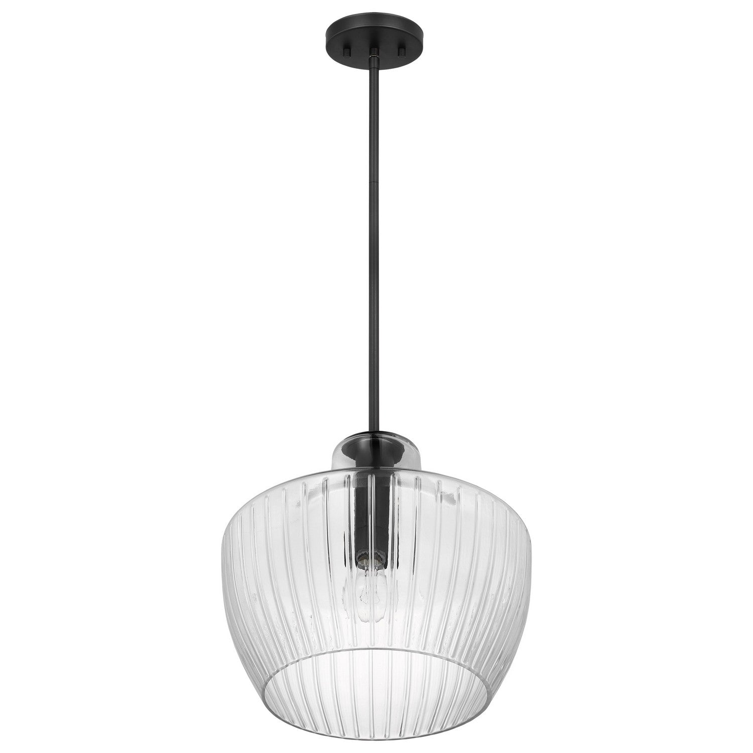 Nuvo Lighting - 60-7705 - One Light Pendant - Destin - Black / Silver Accents