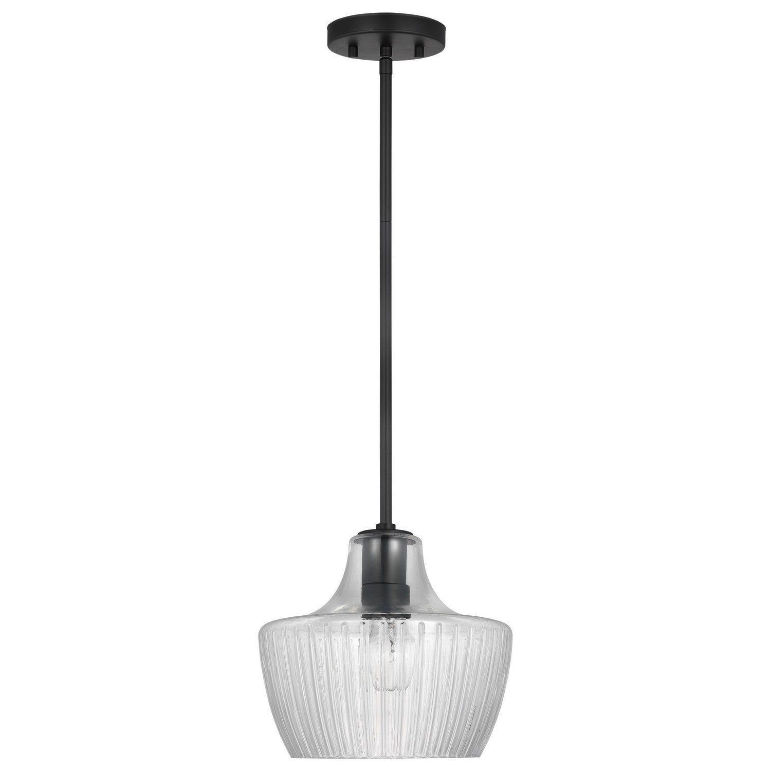 Nuvo Lighting - 60-7706 - One Light Mini Pendant - Destin - Black / Silver Accents