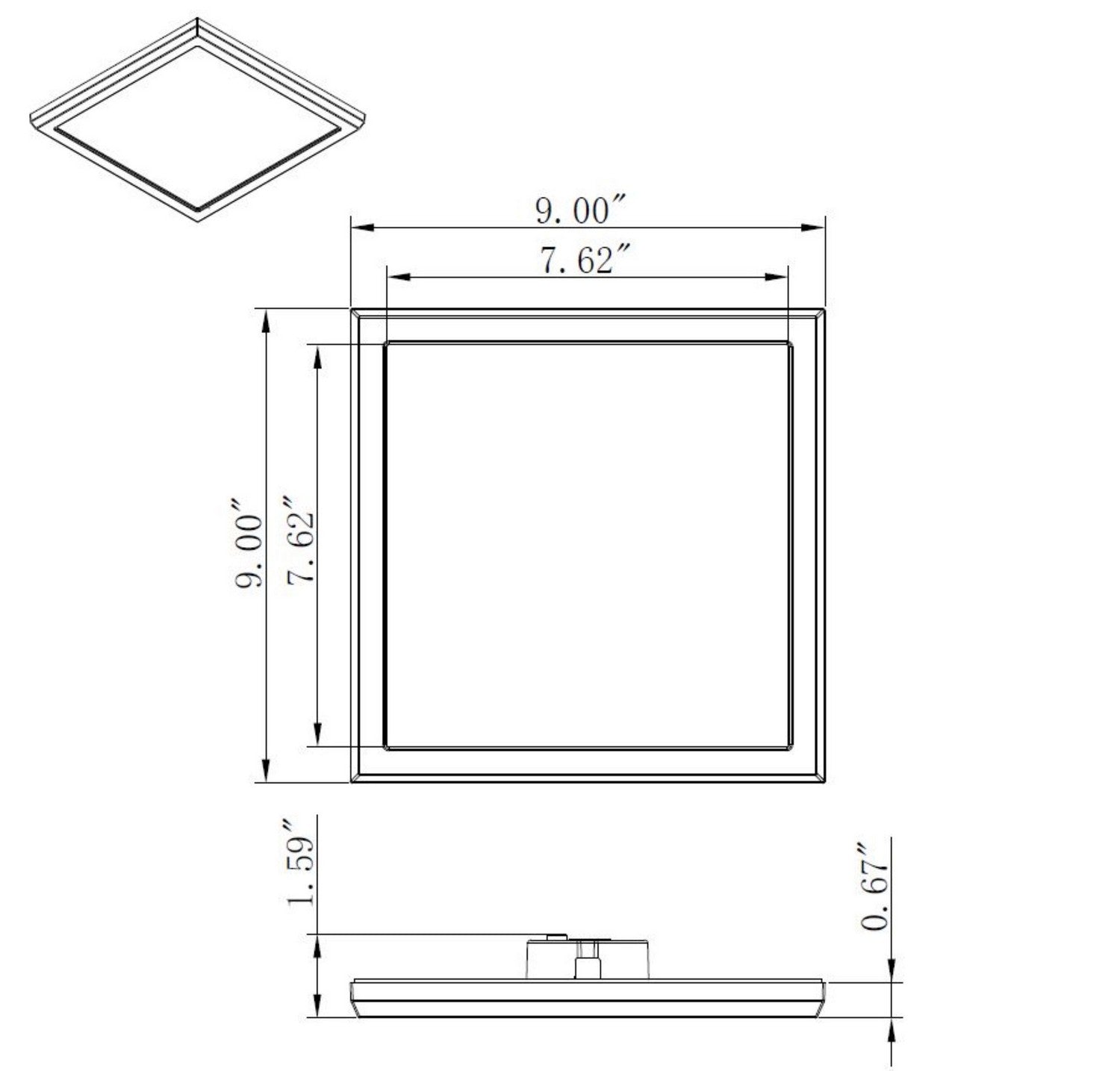 Nuvo Lighting - 62-1725 - LED Flush Mount - Black