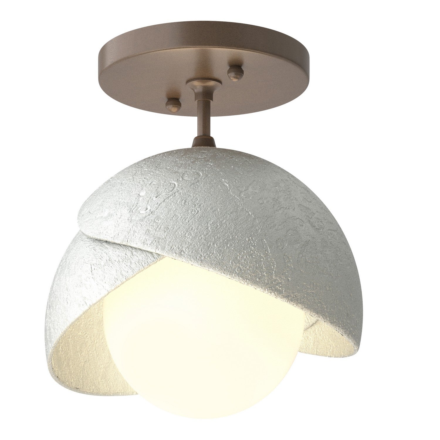 Hubbardton Forge - 121377-SKT-05-05-GG0711 - One Light Semi-Flush Mount - Brooklyn - Bronze