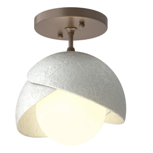 Hubbardton Forge - 121377-SKT-05-05-GG0711 - One Light Semi-Flush Mount - Brooklyn - Bronze