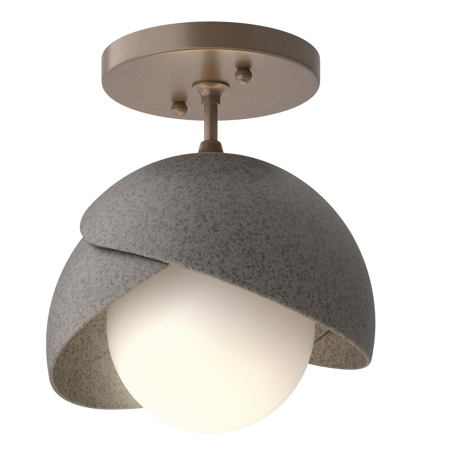 Hubbardton Forge - 121377-SKT-05-44-GG0711 - Brooklyn 1-Light Double Shade Semi-Flush