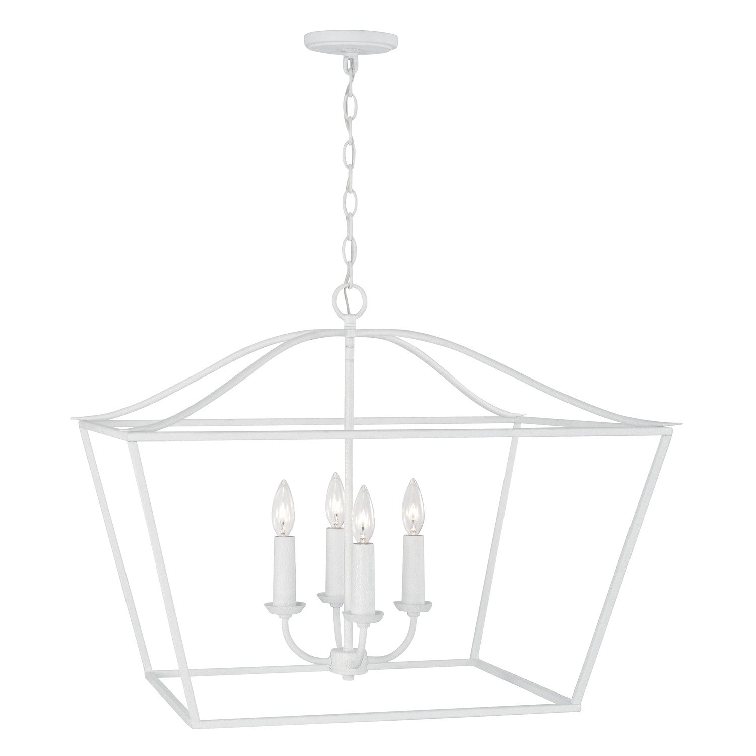 Capital Lighting - 350641XW - Four Light Pendant - Grady - Textured White