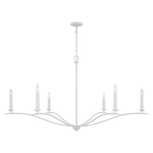 Capital Lighting - 450661XW - Six Light Chandelier - Grady - Textured White