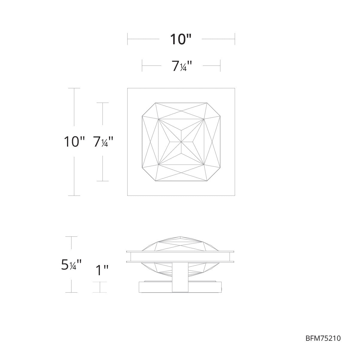 Schonbek Beyond - BFM75210-BK - LED Flush Mount - Enchante - Black