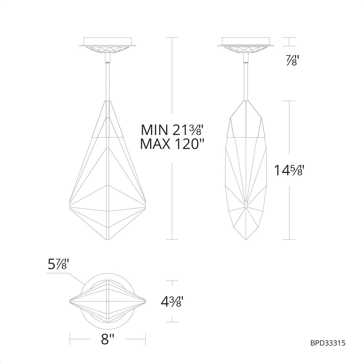 Schonbek Beyond - BPD33315-AB - LED Mini Pendant - Fazzoletto - Aged Brass