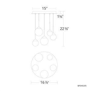 Schonbek Beyond - BPD40205-BK - LED Pendant - Quest - Black