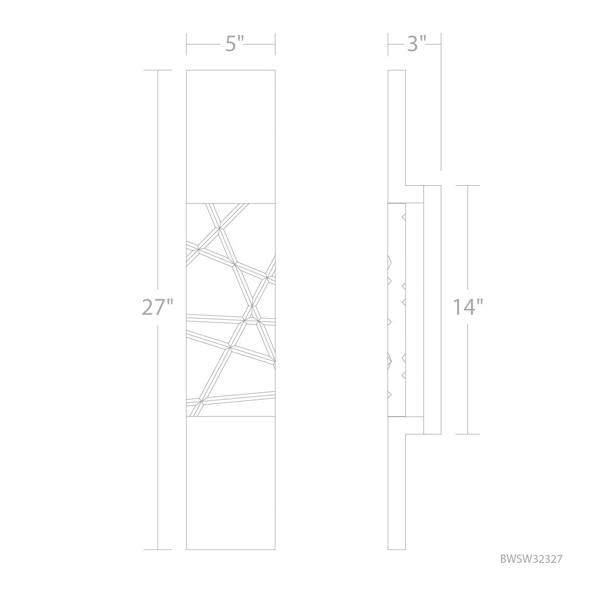 Schonbek Beyond - BWSW32327-BK - LED Outdoor Wall Mount - Glacier - Black