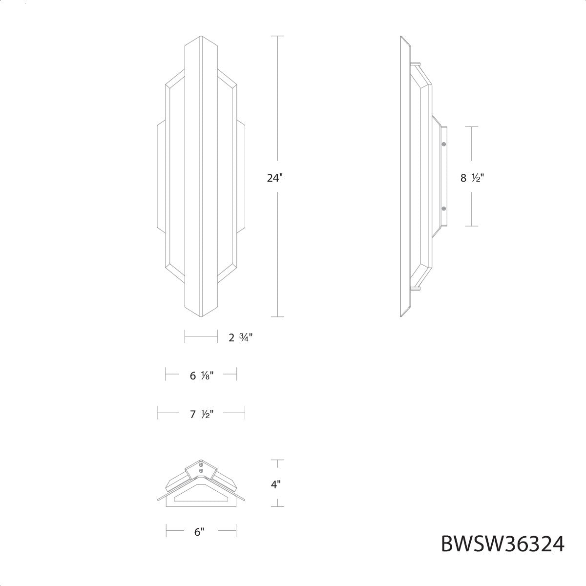 Schonbek Beyond - BWSW36324-BK - LED Outdoor Wall Mount - Vesta - Black