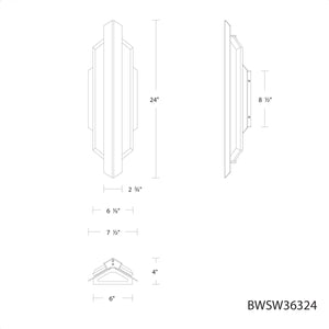 Schonbek Beyond - BWSW36324-BK - LED Outdoor Wall Mount - Vesta - Black