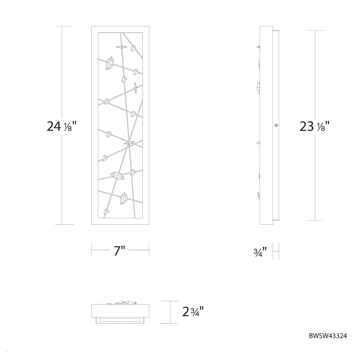Schonbek Beyond - BWSW43324-BK - LED Outdoor Wall Mount - Dreamcatcher - Black