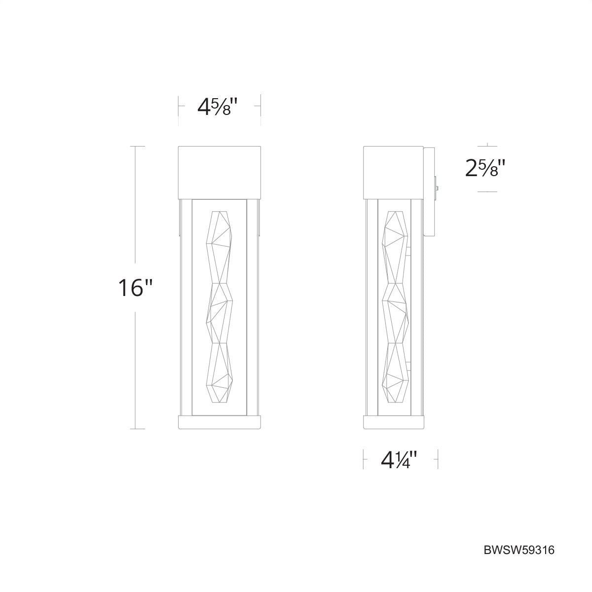 Schonbek Beyond - BWSW59316-BK - LED Outdoor Wall Mount - Polar - Black