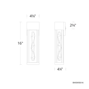 Schonbek Beyond - BWSW59316-BK - LED Outdoor Wall Mount - Polar - Black