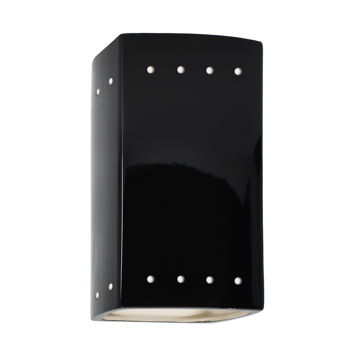 Justice Designs - CER-0925-BLK - Lantern - Ambiance - Gloss Black