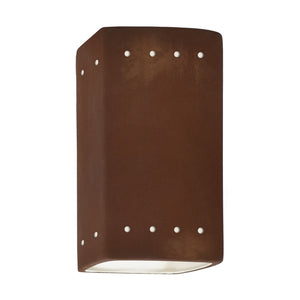 Justice Designs - CER-0925-RRST-LED1-1000 - LED Lantern - Ambiance - Real Rust