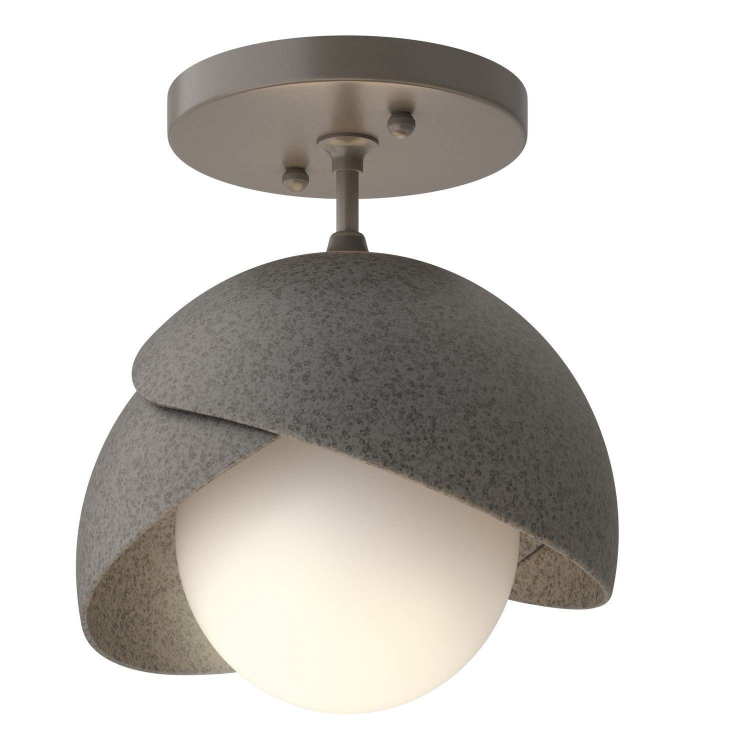 Hubbardton Forge - 121377-SKT-07-44-GG0711 - Brooklyn 1-Light Double Shade Semi-Flush