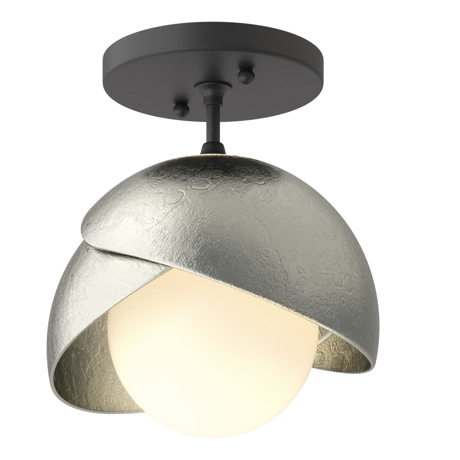 Hubbardton Forge - 121377-SKT-10-85-GG0711 - One Light Semi-Flush Mount - Brooklyn - Black