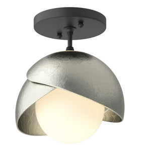 Hubbardton Forge - 121377-SKT-10-85-GG0711 - One Light Semi-Flush Mount - Brooklyn - Black
