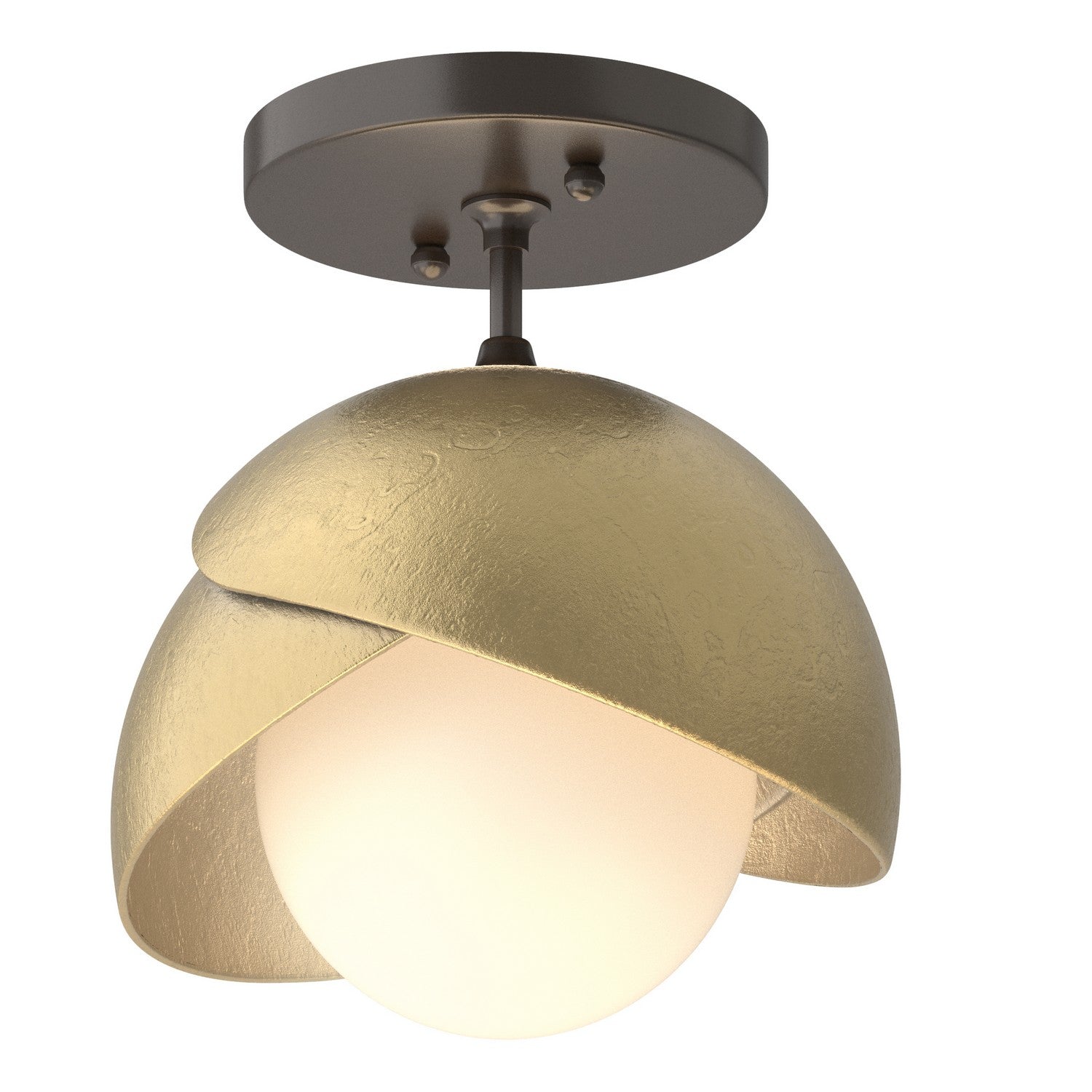 Hubbardton Forge - 121377-SKT-14-86-GG0711 - One Light Semi-Flush Mount - Brooklyn - Oil Rubbed Bronze