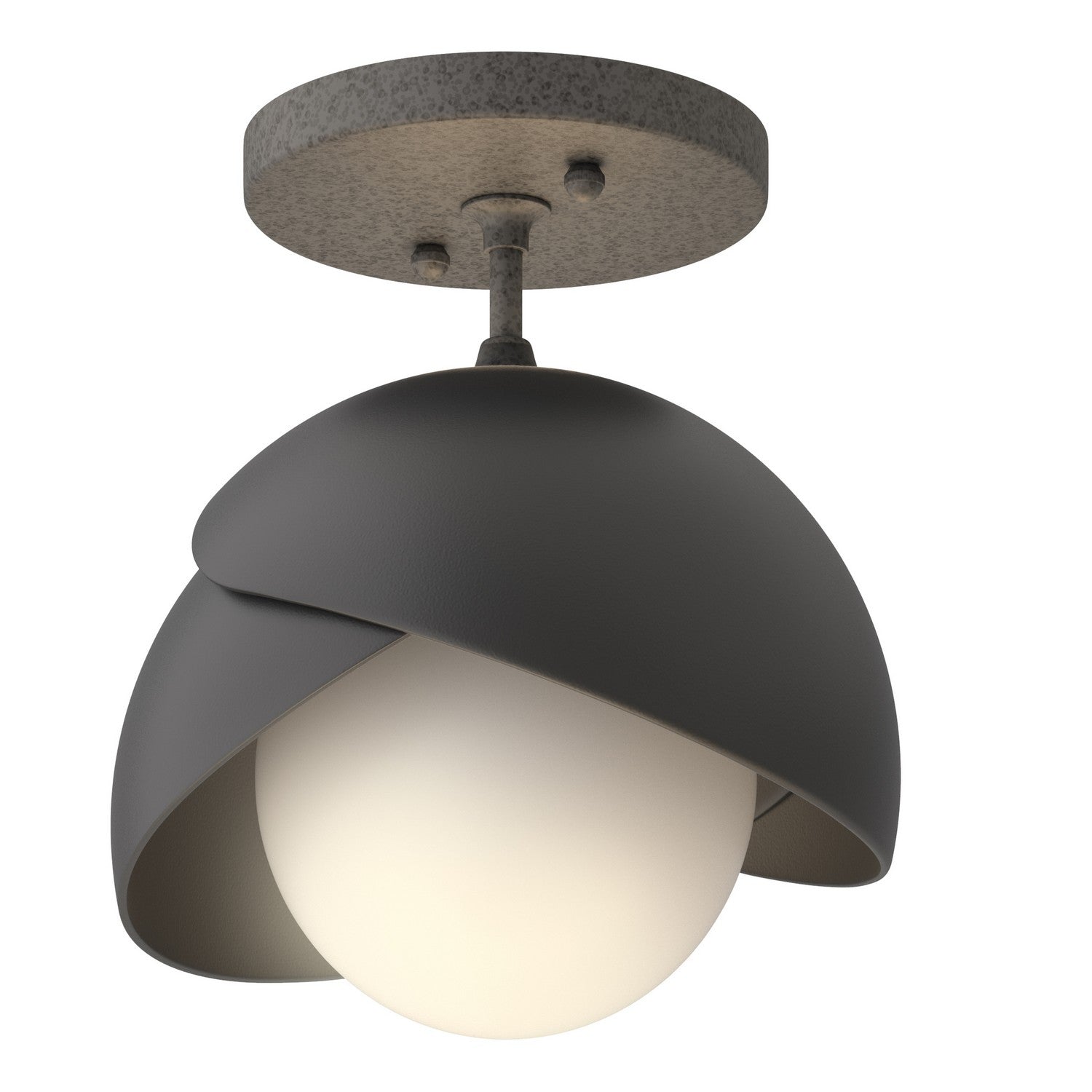 Hubbardton Forge - 121377-SKT-20-10-GG0711 - One Light Semi-Flush Mount - Brooklyn - Natural Iron