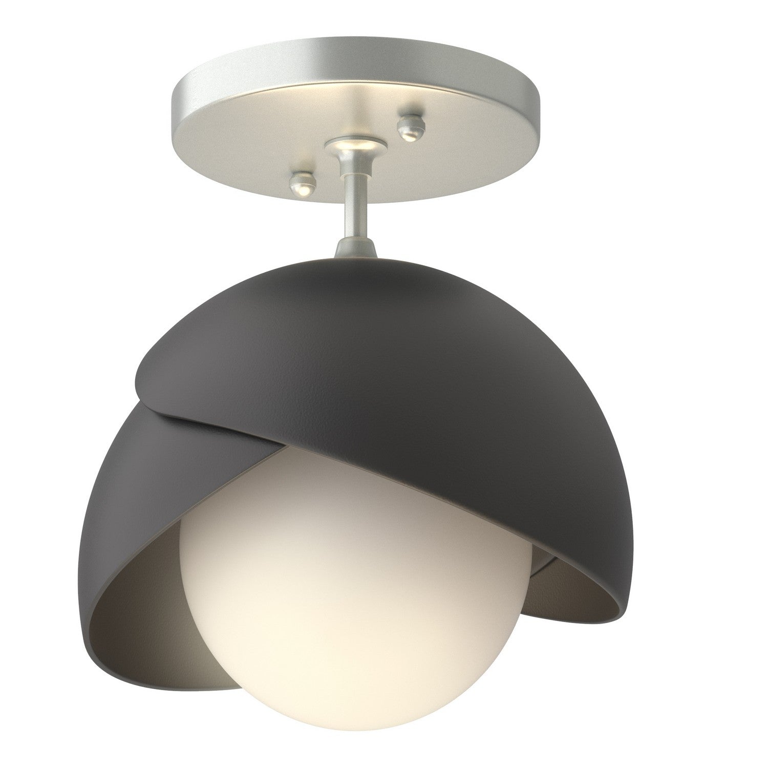 Hubbardton Forge - 121377-SKT-82-10-GG0711 - One Light Semi-Flush Mount - Brooklyn - Vintage Platinum