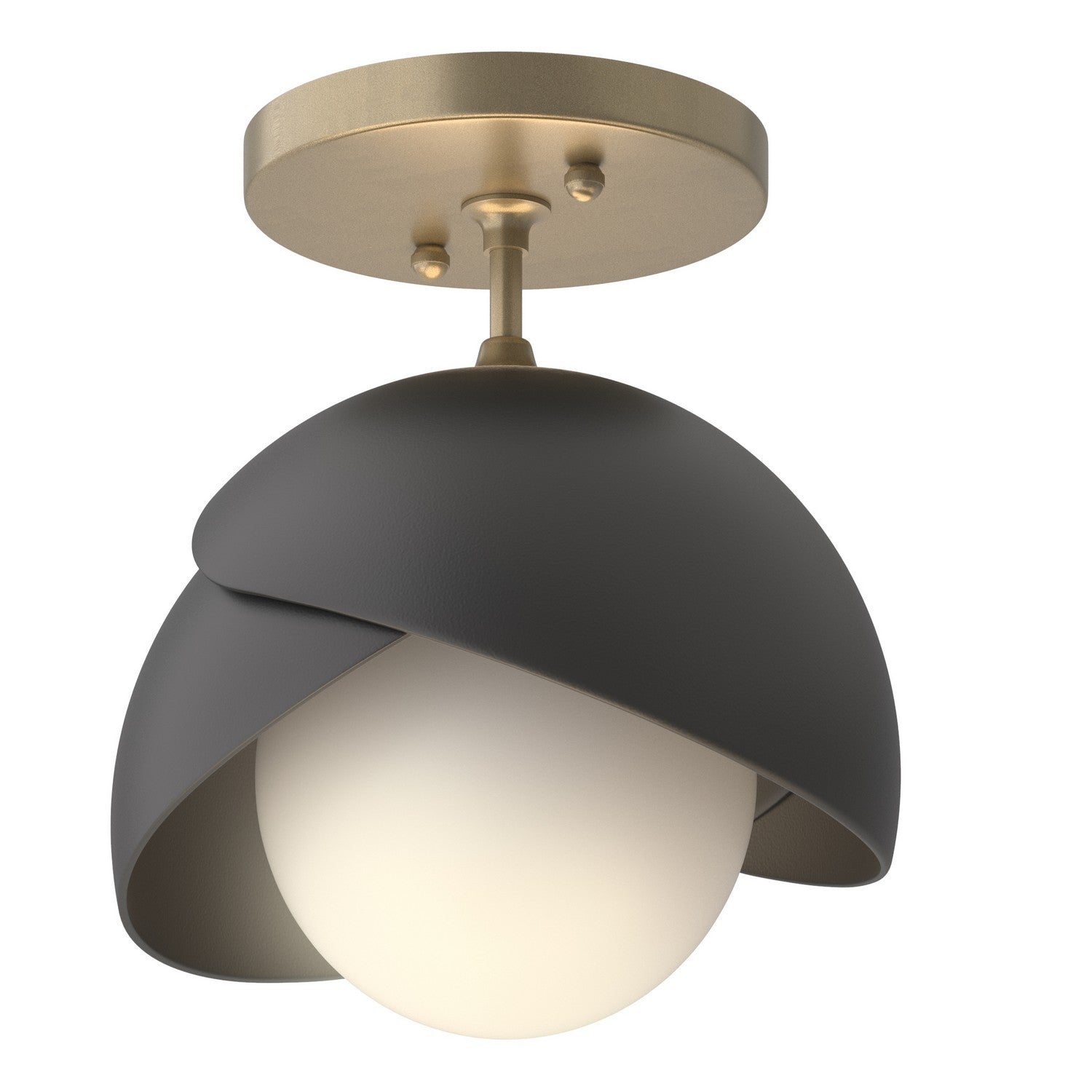 Hubbardton Forge - 121377-SKT-84-10-GG0711 - One Light Semi-Flush Mount - Brooklyn - Soft Gold