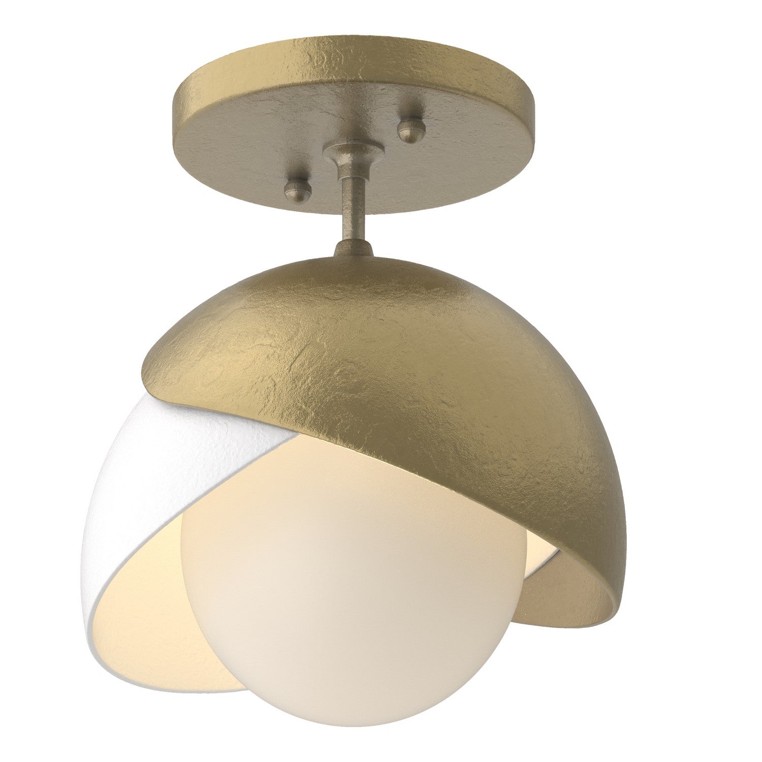 Hubbardton Forge - 121377-SKT-86-02-GG0711 - One Light Semi-Flush Mount - Brooklyn - Modern Brass