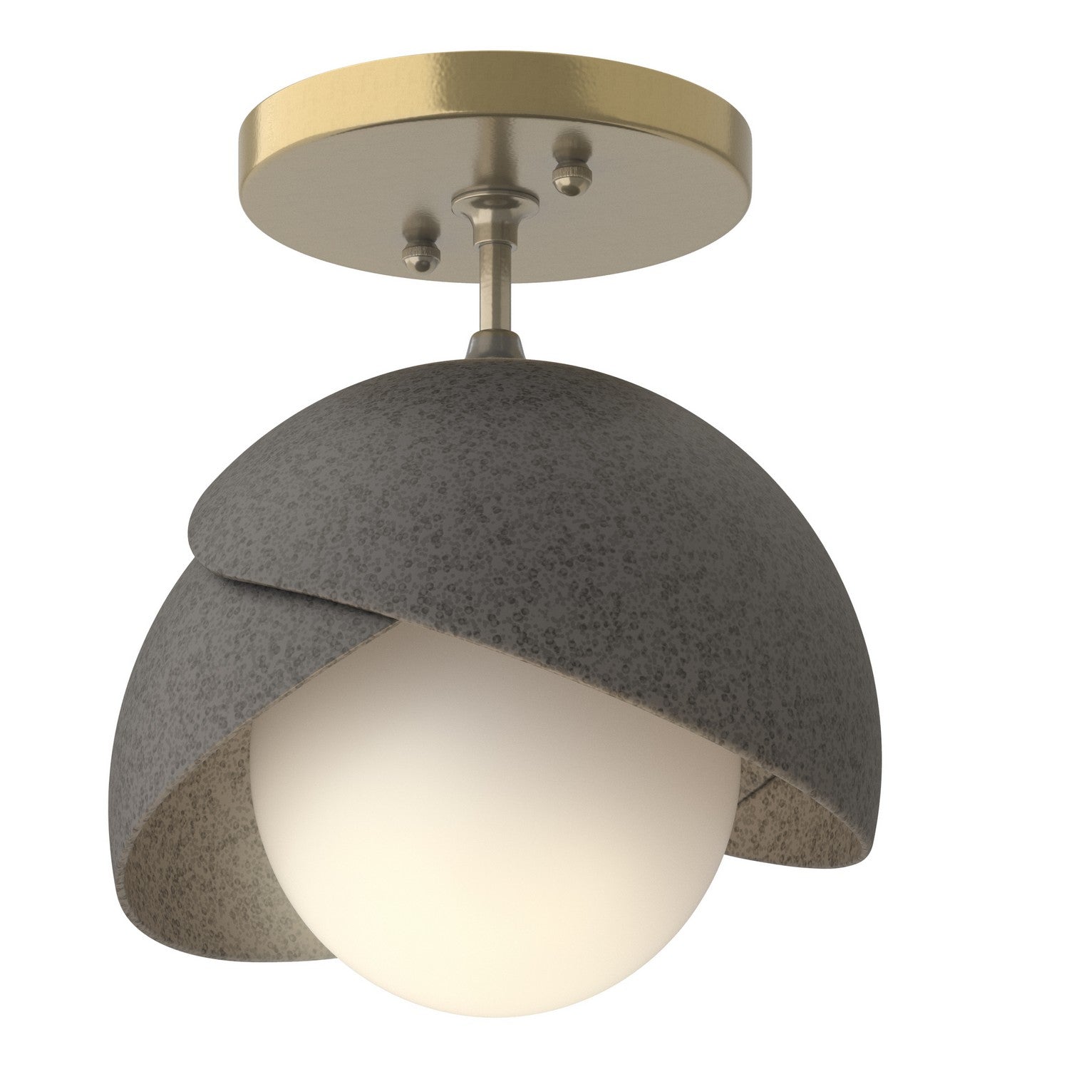 Hubbardton Forge - 121377-SKT-86-44-GG0711 - Brooklyn 1-Light Double Shade Semi-Flush