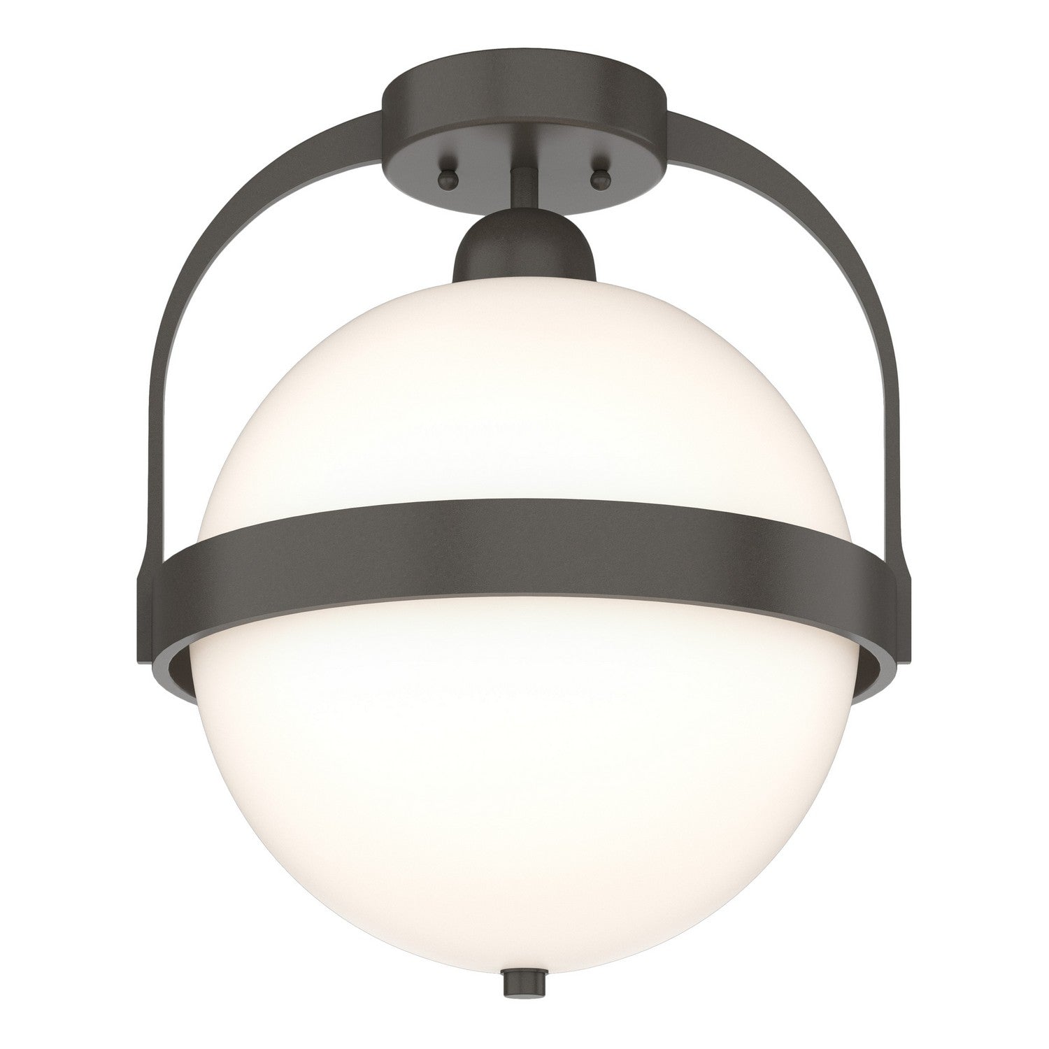 Hubbardton Forge - 121380-SKT-07-GG0720 - One Light Semi-Flush Mount - Atlas - Dark Smoke