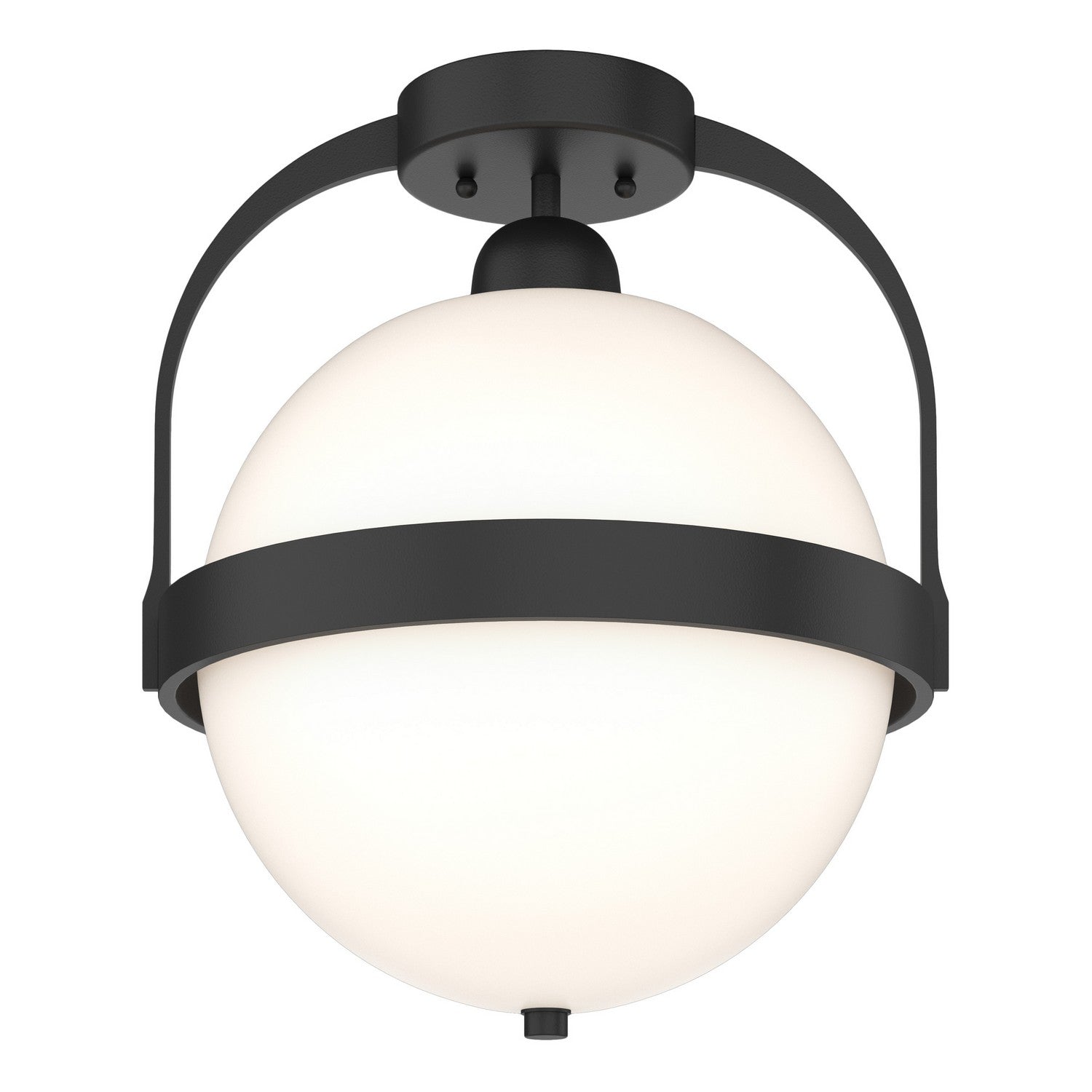 Hubbardton Forge - 121380-SKT-10-GG0720 - One Light Semi-Flush Mount - Atlas - Black