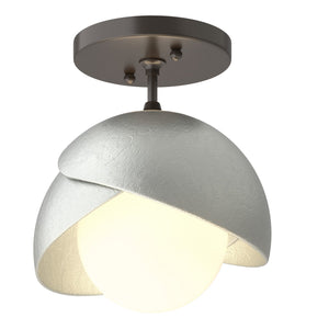 Hubbardton Forge - 121377-SKT-14-82-GG0711 - One Light Semi-Flush Mount - Brooklyn - Oil Rubbed Bronze