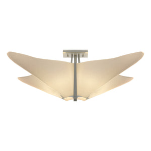 Hubbardton Forge - 123305-SKT-82-SH1995 - Four Light Semi-Flush Mount - Kirigami - Vintage Platinum