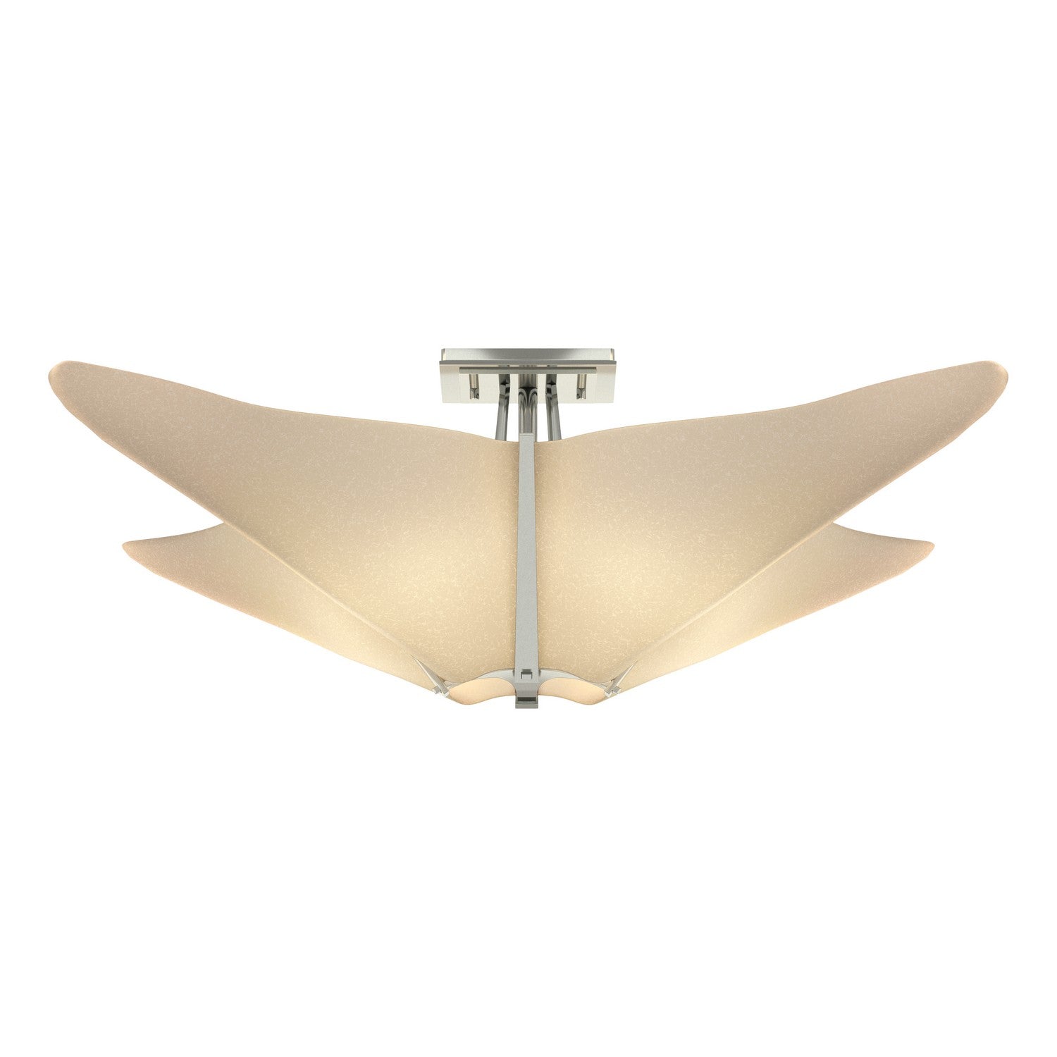 Hubbardton Forge - 123305-SKT-85-SH1995 - Four Light Semi-Flush Mount - Kirigami - Sterling