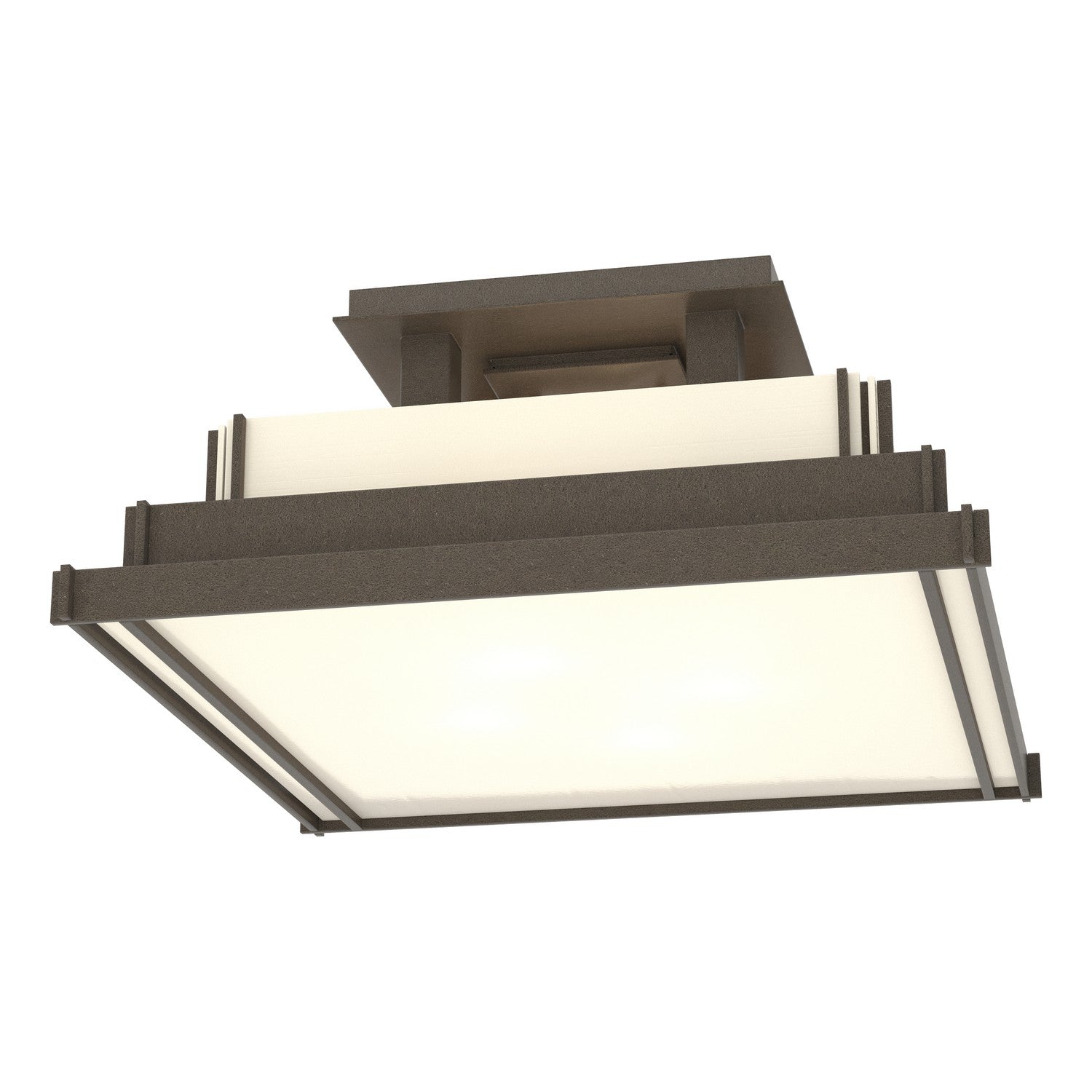 Hubbardton Forge - 123705-SKT-07-CC0416 - Steppe Small Semi-Flush - Steppe - Coastal Dark Smoke