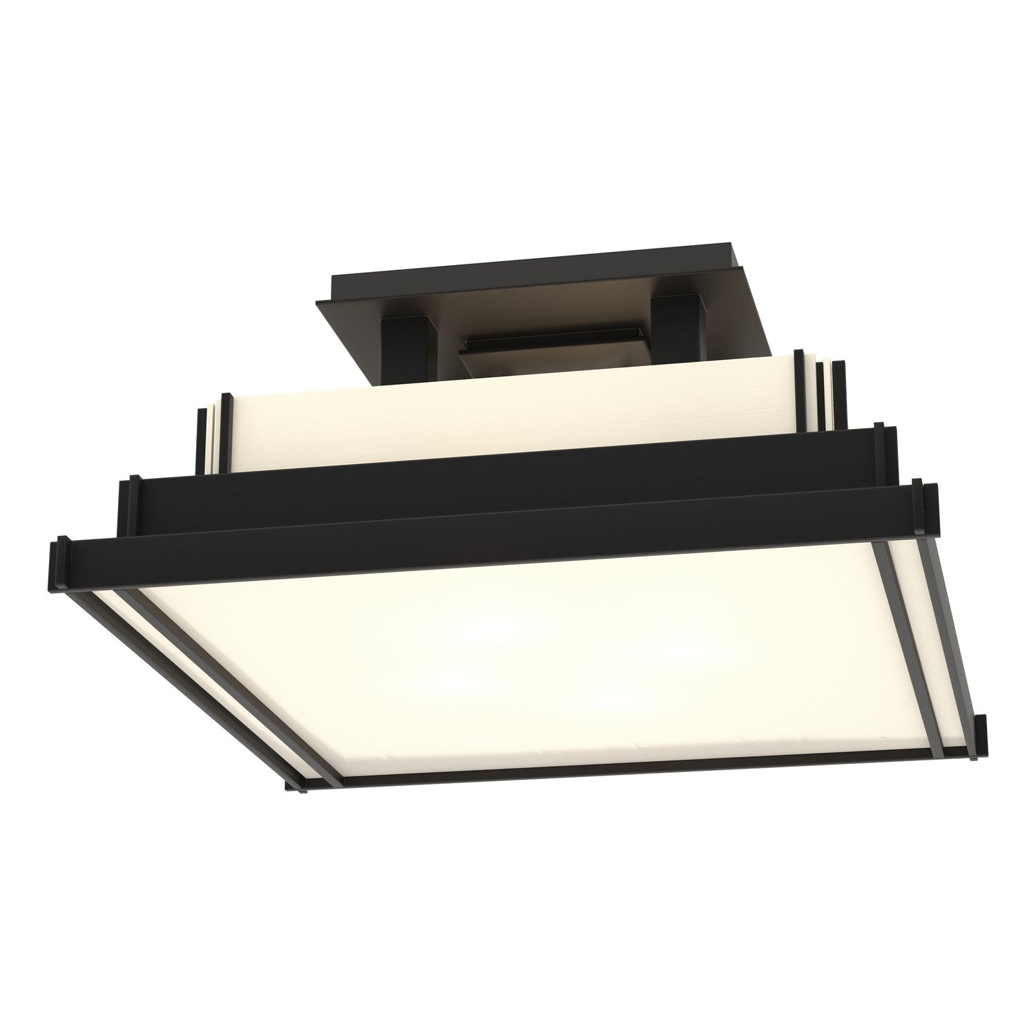 Hubbardton Forge - 123705-SKT-10-CC0416 - Steppe Small Semi-Flush - Steppe - Black